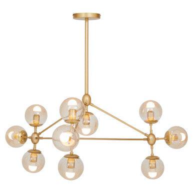Abira Gold 10 Arm Pendant Light - hearthora