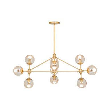 Abira Gold 10 Arm Pendant Light - hearthora