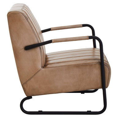 Buffalo Grey Leather Armchair - hearthora