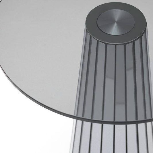 The Emmeline Smoked Mirror Side Table - hearthora