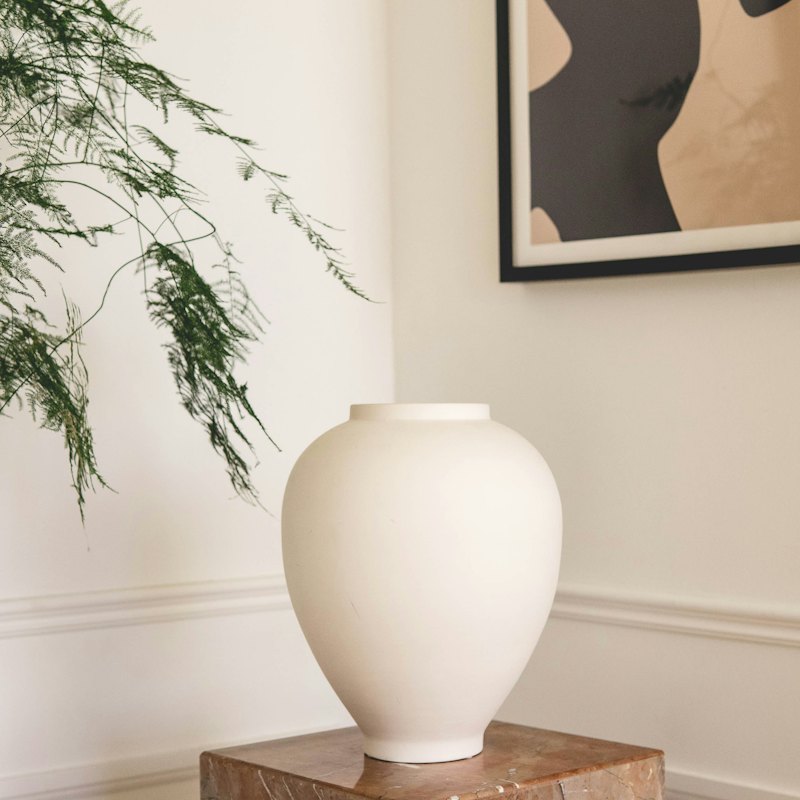Ivory Ceramic Vase