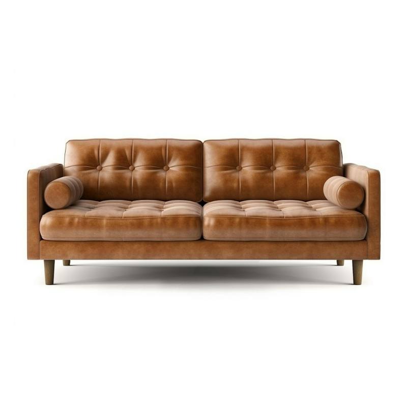 Cognac Leather Sofa
