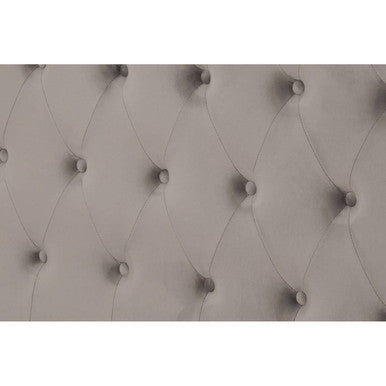 Edison Grey Velvet Ottoman Double Bed - hearthora