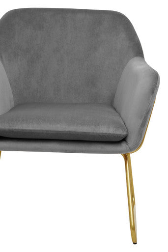 Xander Grey Velvet Armchair