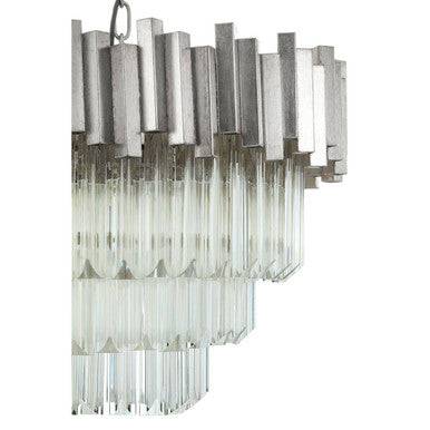 Lustra Small Silver Finish Chandelier - hearthora