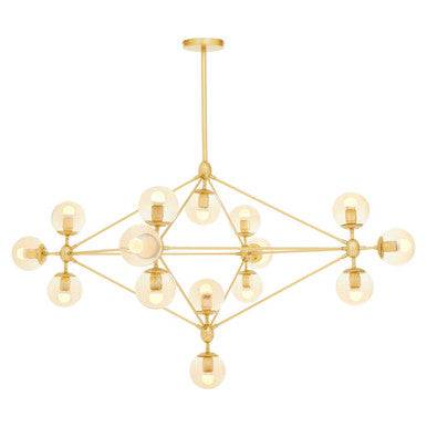 Abira Fifteen Arm Gold Finish Pendant Light - hearthora