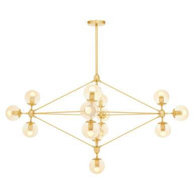 Abira Fifteen Arm Gold Finish Pendant Light - hearthora