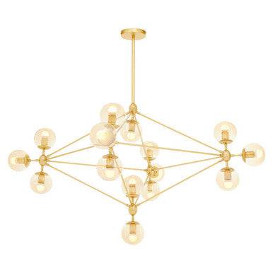 Abira Fifteen Arm Gold Finish Pendant Light - hearthora