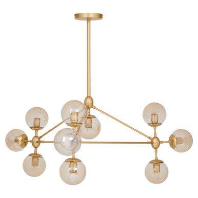 Abira Gold 10 Arm Pendant Light - hearthora