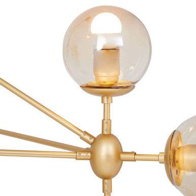Abira Gold 10 Arm Pendant Light - hearthora