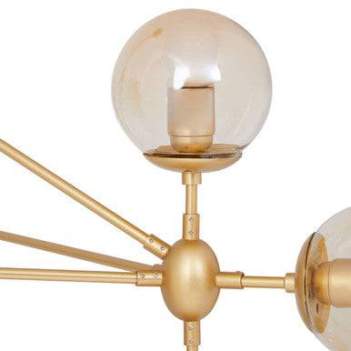 Abira Gold 10 Arm Pendant Light - hearthora