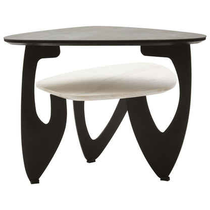 Imperia 2 Tier Small Asymmetrical Ceramic Coffee Table
