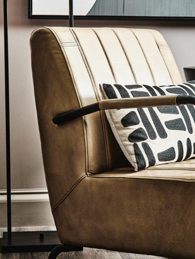 Buffalo Grey Leather Armchair - hearthora