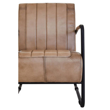 Buffalo Grey Leather Armchair - hearthora