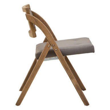 Cebu Grey Wash Elm Wood Folding Chair - hearthora