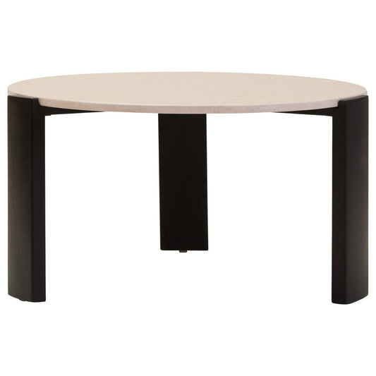 Palermo Round Cream Marble Top Large Coffee Table - hearthora