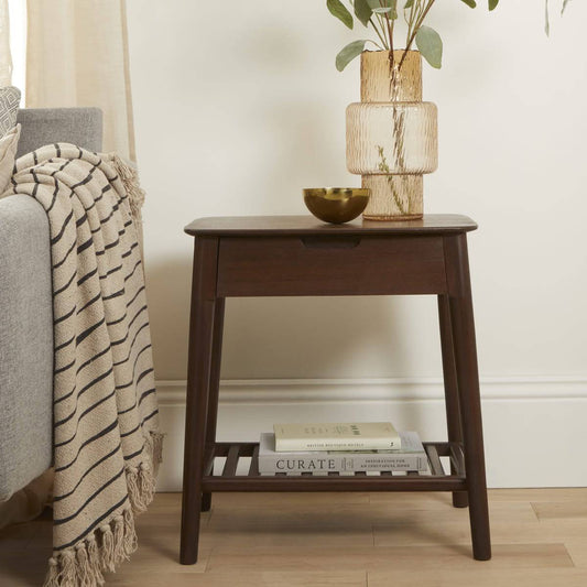 Norway Walnut Side Table - hearthora