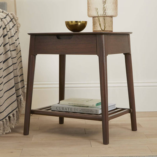 Norway Walnut Side Table - hearthora