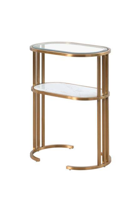 Aria Side Table Brass - hearthora