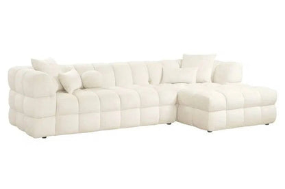 Berlin Right Hand Corner Sofa - Ivory Chenille - hearthora