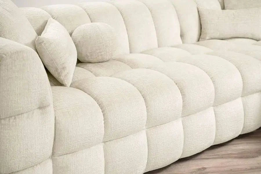 Berlin Right Hand Corner Sofa - Ivory Chenille - hearthora