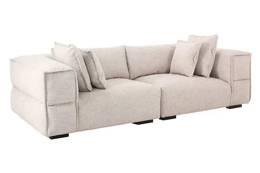 Doppio Three Seat Sofa Natural Poratti - hearthora
