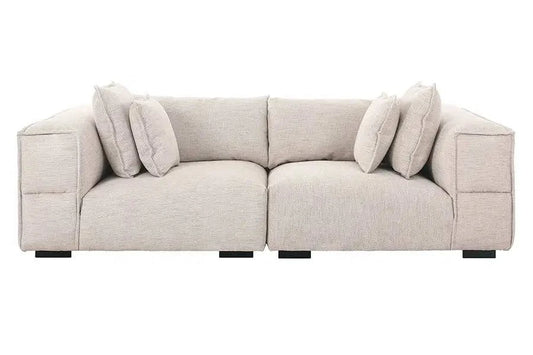 Doppio Three Seat Sofa Natural Poratti - hearthora