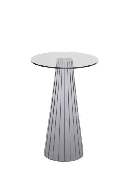 The Emmeline Smoked Mirror Side Table - hearthora