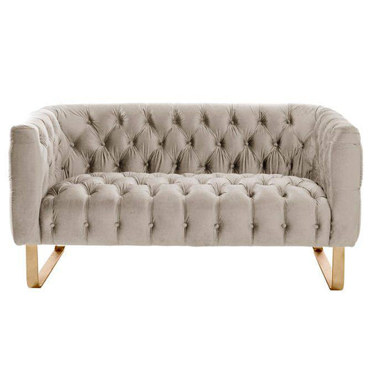 Grosvenor Two Seat Sofa - Brushed Brass - hearthora