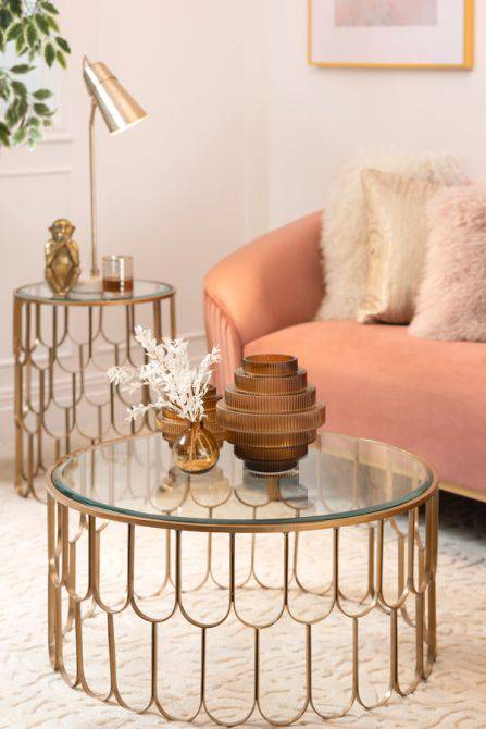 The Pino Brass Coffee Table - hearthora