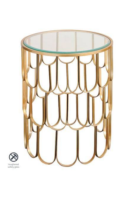 The Pino Brass Side Table - hearthora