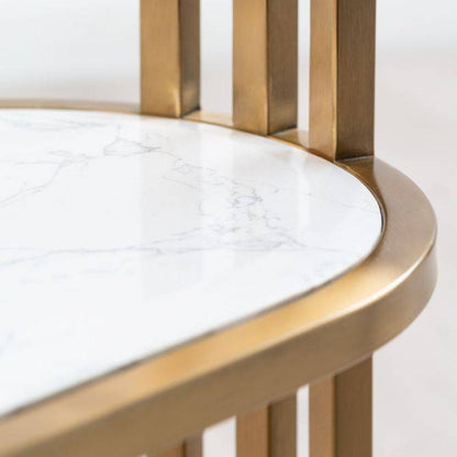 Aria Side Table Brass - hearthora