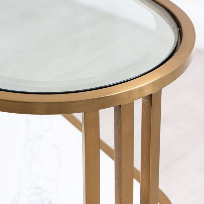Aria Side Table Brass - hearthora